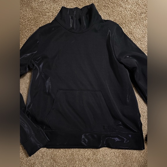 NWOT Under Armour cowl pullover. Metallic black color - Picture 1 of 5